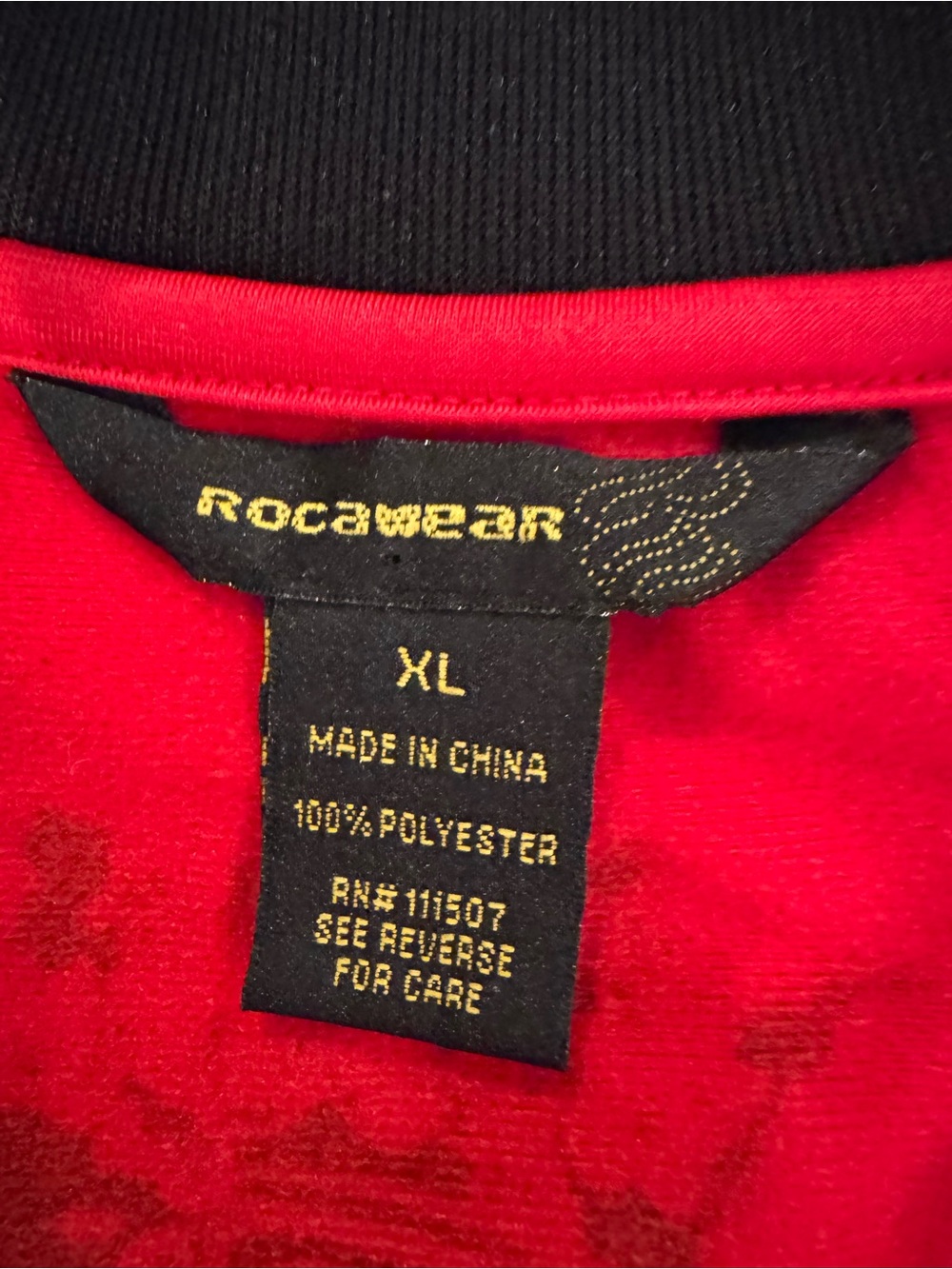 Rocawear Red & Black Full Zip Track Jacket XL Sexy Since MCMXCIX Y2K - Picture 12 of 16